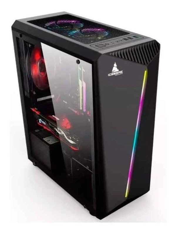 Gabinete Chasis Pc Gamer Caja Atx Rejillas Y Vidrio Templado