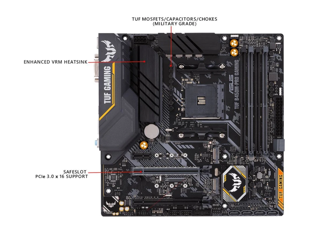 Board Asus Tuf B450m Pro Gaming Para Amd Am4 Ddr4 M 2 Usb 3 1 Aura Sync Rgb Computadores Gamer Board Asus Tuf B450m Pro Gaming Para Amd Am4 Ddr4 M 2 Usb 3 1 Aura Sync Rgb Computadores Gamer