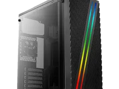   Caja ATX Aerocool Streak Ventana Vidrio Templado Tira RGB Colombia