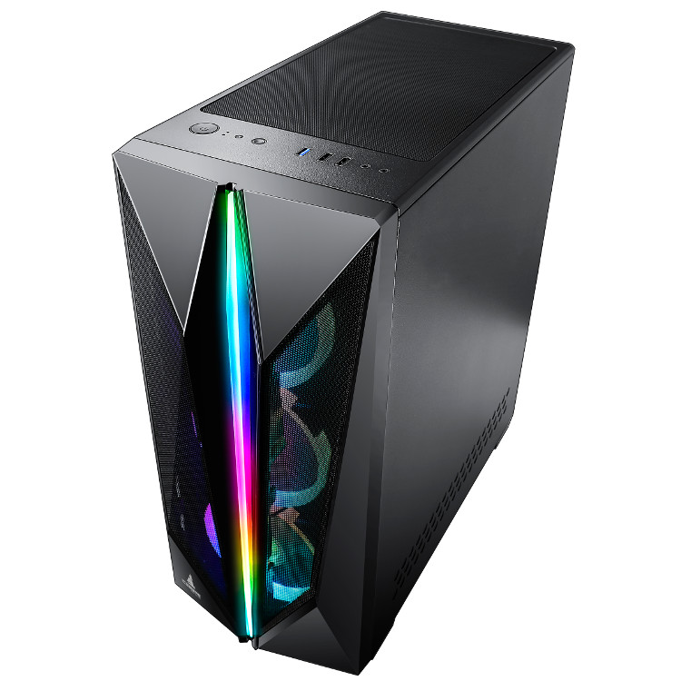 Gabinete Pc Gamer Chasis Caja Atx Vidrio Ventiladores Filtro