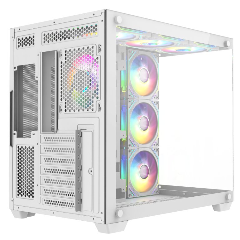 Imagen de Iceberg Crystal Cube Blanca / Negra 7 Ventiladores aRGB Cubo Gaming