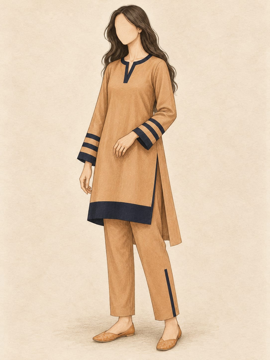 kurta in Clay, view 7