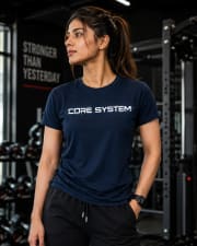 Navy Blue Supima Cotton UNISEX Half Sleeve Premium T-Shirt thumbnail 1