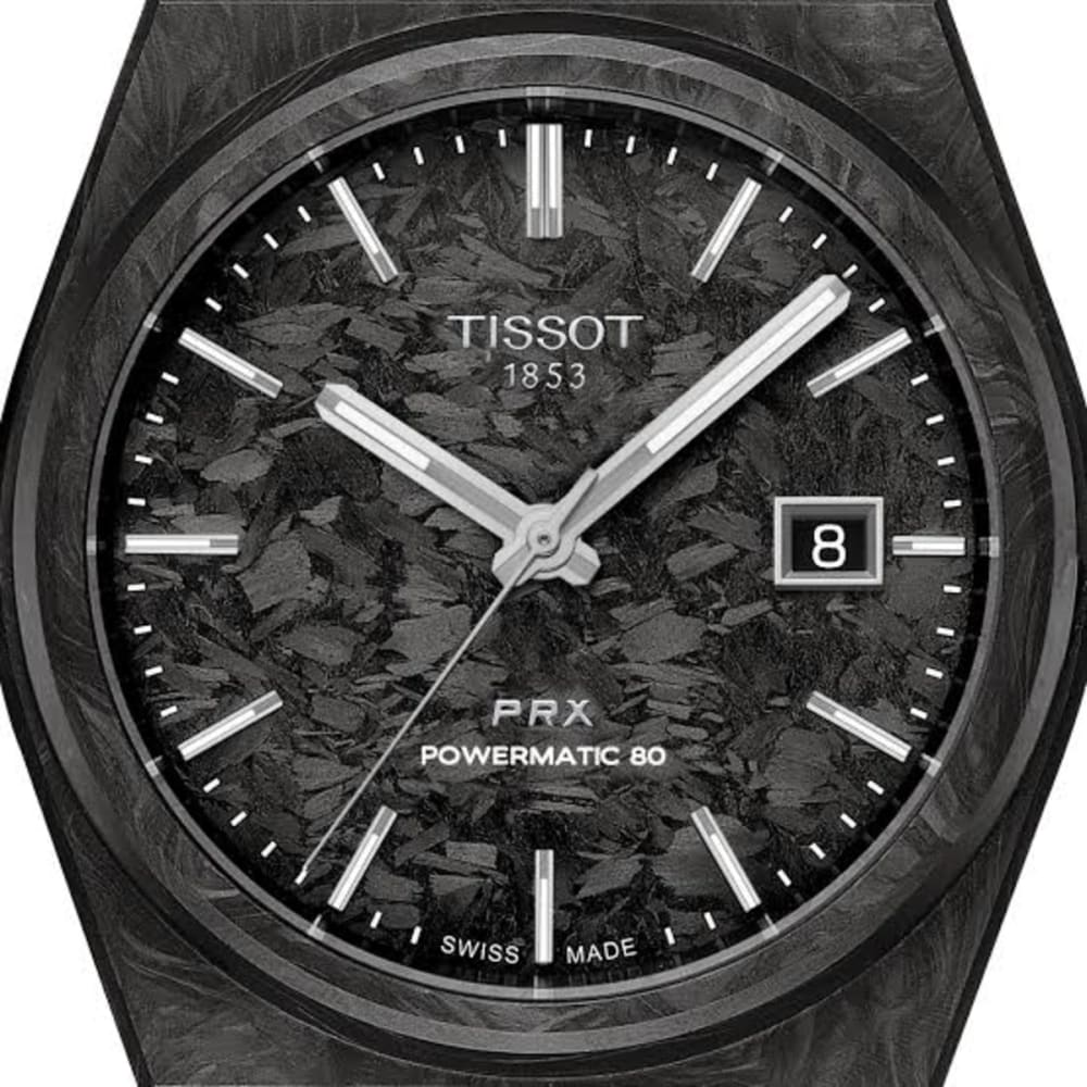 Tissot PRX Powermatic 80 Carbon 40.5mm Men's Watch T137.907.97.201.00 Photo 6 | Watch 24 BD Tissot PRX Powermatic 80 Carbon 40.5mm Men's Watch T137.907.97.201.00 Photo 6 - Original TISSOT Watch - Watch 24 BD