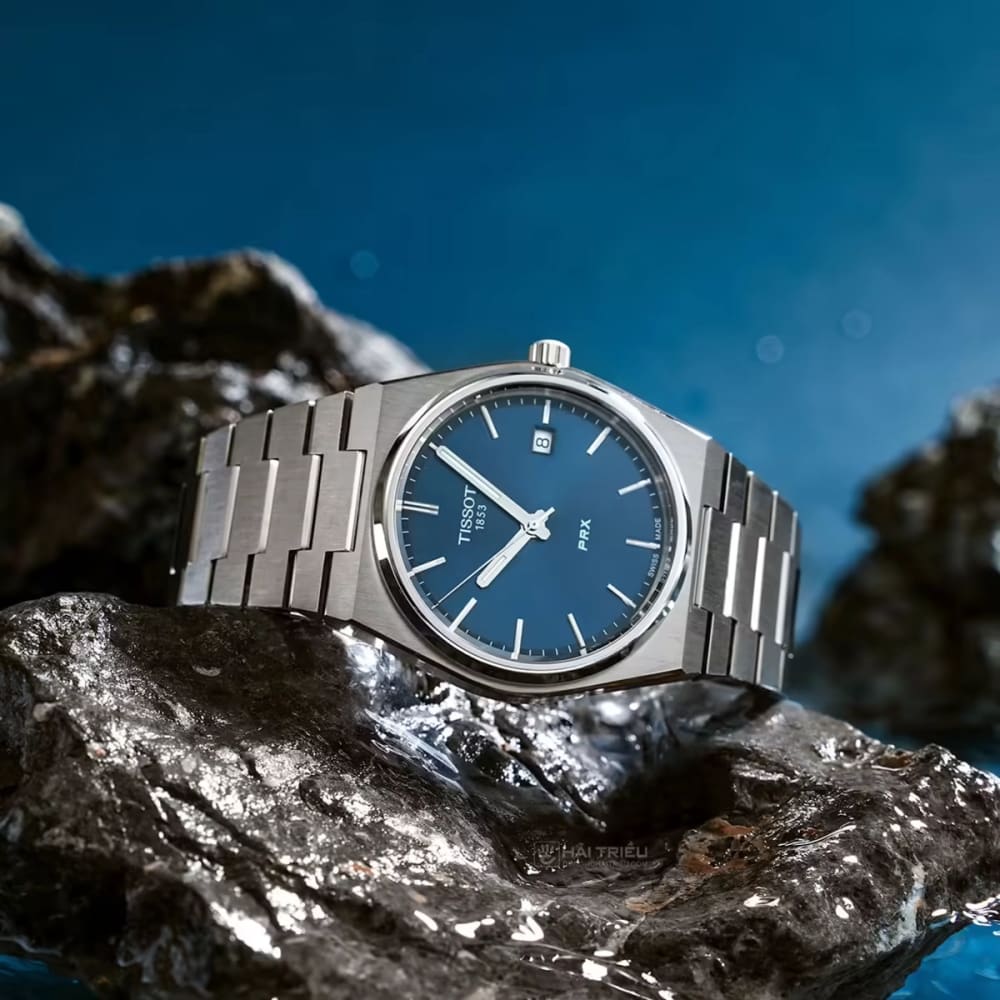 Tissot PRX 40mm Swiss Made Blue Dial Men's Watch T137.410.11.041.00 Dial Detail - Watch 24 BD Tissot PRX 40mm Swiss Made Blue Dial Men's Watch T137.410.11.041.00 Dial & Case Finish - Authentic TISSOT Watch Bangladesh