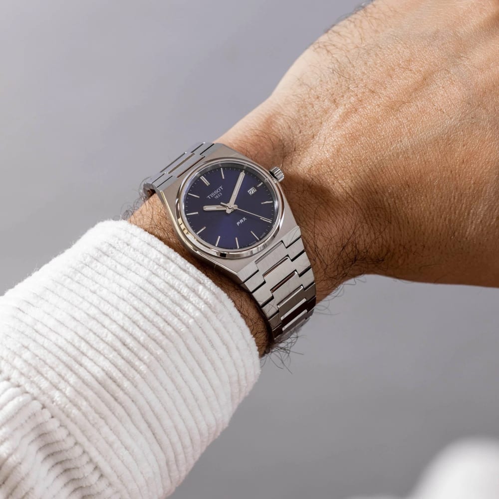 Tissot PRX 40mm Swiss Made Blue Dial Men's Watch T137.410.11.041.00 Bracelet & Clasp View Tissot PRX 40mm Swiss Made Blue Dial Men's Watch T137.410.11.041.00 Bracelet, Clasp & Caseback - Watch 24 BD