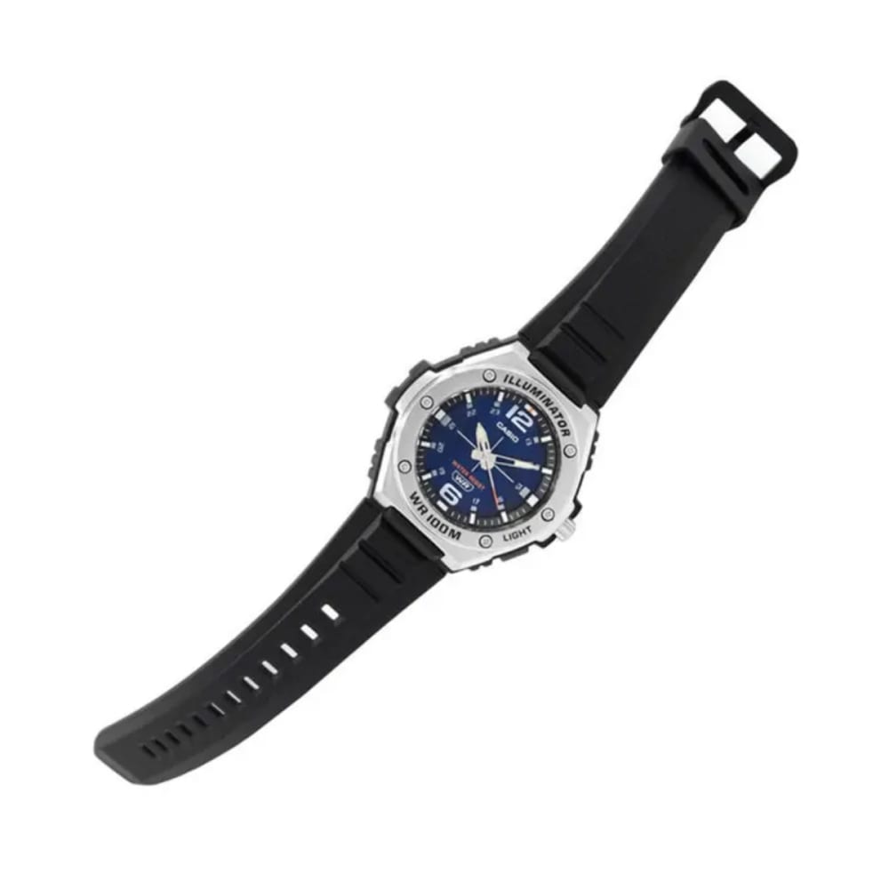 Casio Black Blue Sports Analog Watch MWA-100H-2AV Bracelet & Clasp View Casio Black Blue Sports Analog Watch MWA-100H-2AV Bracelet, Clasp & Caseback - Watch 24 BD