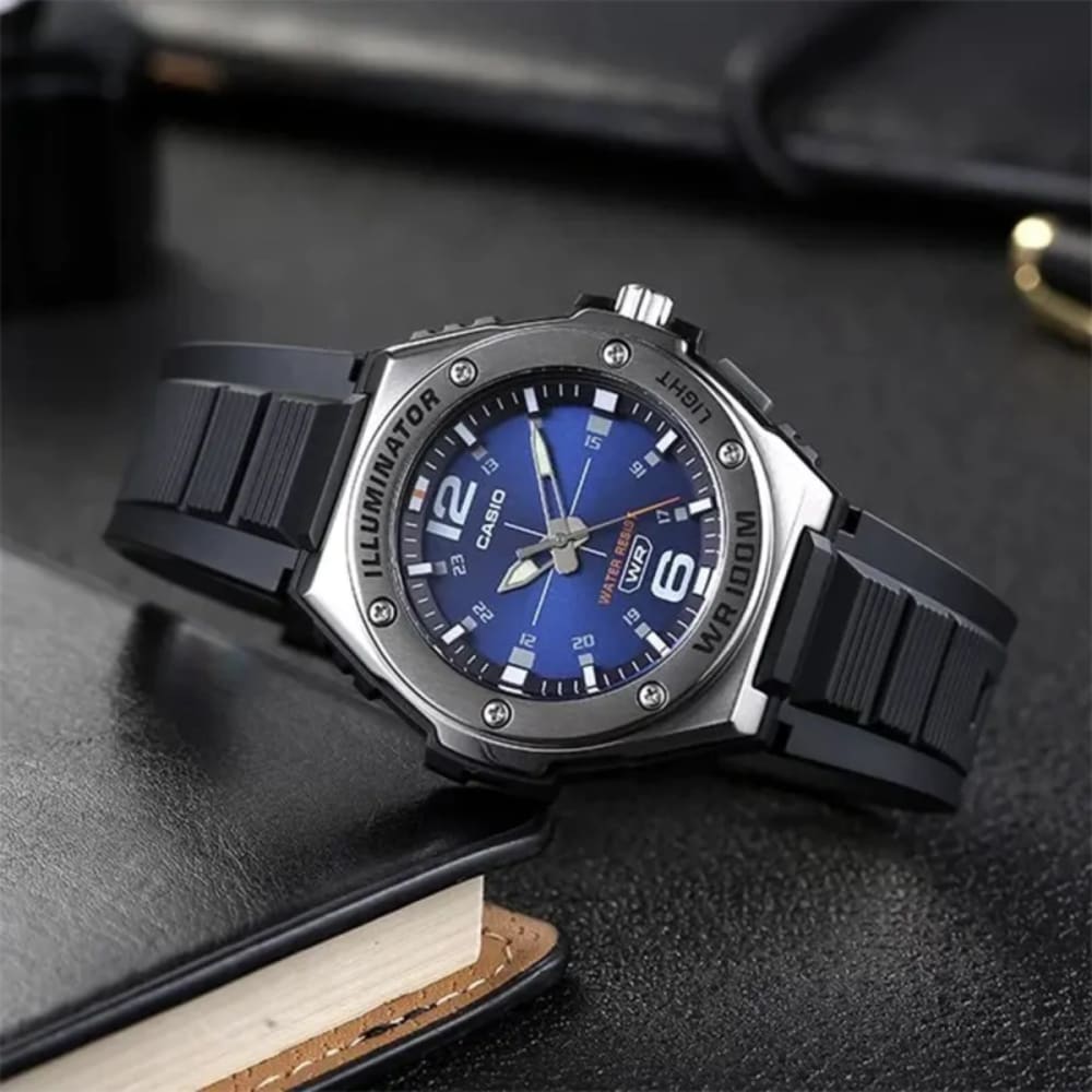 Casio Black Blue Sports Analog Watch MWA-100H-2AV Photo 5 | Watch 24 BD Casio Black Blue Sports Analog Watch MWA-100H-2AV Photo 5 - Original Casio Watch - Watch 24 BD