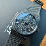 Tissot PRX Powermatic 80 Carbon 40.5mm Men's Watch T137.907.97.201.00 Side Profile & Crown View - Watch 24 BD