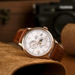Orient Bambino Sun & Moon Rose Gold Watch RA-AK0801S Dial & Case Finish - Authentic ORIENT Watch Bangladesh