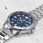 Casio Enticer Blue Dial Men's Watch MTP-VD01D-2EV Side Profile & Crown View - Watch 24 BD