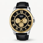 Casio Enticer Black Leather Watch MTP-E318L-1BV - 100% Original Casio Watch Price in Bangladesh - Watch 24 BD