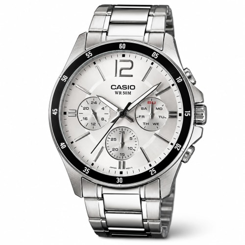 Casio Enticer Men's Silver Dial Stainless Steel Watch MTP-1374D-7AV | Authentic Casio Watch BD Casio Enticer Men's Silver Dial Stainless Steel Watch MTP-1374D-7AV - 100% Original Casio Watch in Bangladesh - Watch 24 BD