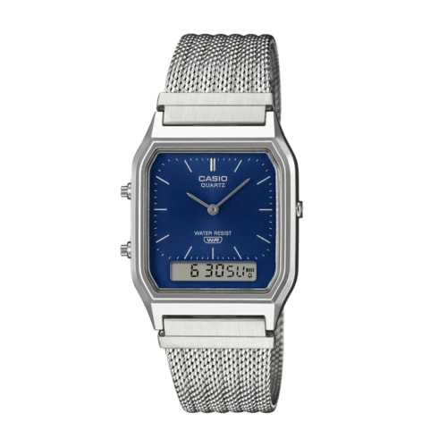 Casio Vintage Ana-Digi Navy Dial Watch AQ-230EM-2ADF | Authentic Casio Watch BD Casio Vintage Ana-Digi Navy Dial Watch AQ-230EM-2ADF - 100% Original Casio Watch in Bangladesh - Watch 24 BD