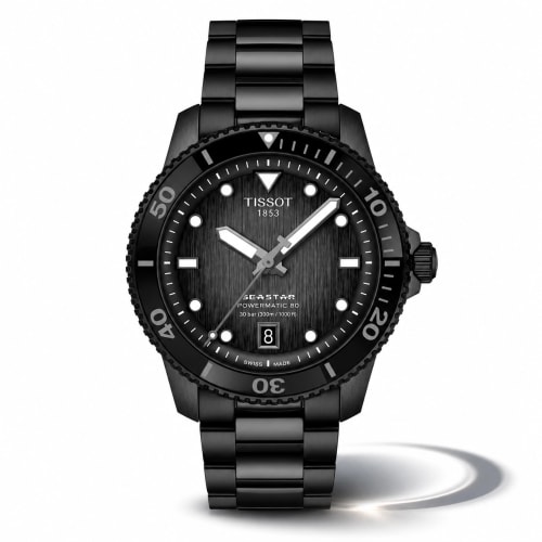 Tissot Seastar 1000 Powermatic 80 40mm Black PVD Dive Watch T120.807.33.051.00 | Authentic TISSOT Watch BD Tissot Seastar 1000 Powermatic 80 40mm Black PVD Dive Watch T120.807.33.051.00 - 100% Original TISSOT Watch in Bangladesh - Watch 24 BD