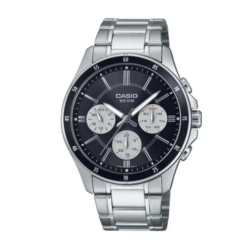 Casio Enticer Men's Black Dial Watch MTP-1374D-1A3V | Authentic Casio Watch BD Casio Enticer Men's Black Dial Watch MTP-1374D-1A3V - 100% Original Casio Watch in Bangladesh - Watch 24 BD