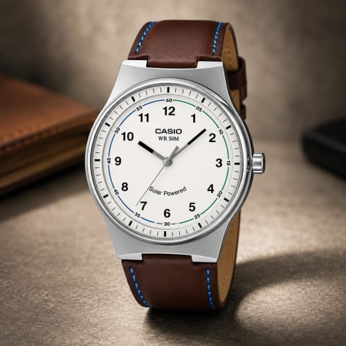 Casio Standard Solar Men's Leather Watch MTP-RS105L-7BV | Authentic Casio Watch BD Casio Standard Solar Men's Leather Watch MTP-RS105L-7BV - 100% Original Casio Watch in Bangladesh - Watch 24 BD