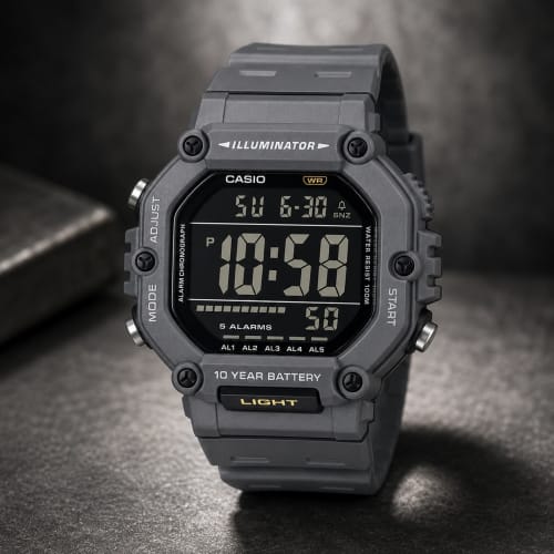 Casio Standard Digital Gray Resin Watch AE-1600H-8BV | Authentic Casio Watch BD Casio Standard Digital Gray Resin Watch AE-1600H-8BV - 100% Original Casio Watch in Bangladesh - Watch 24 BD