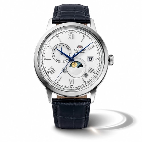 Orient Bambino Sun & Moon Silver Watch RA-AK0802S | Authentic ORIENT Watch BD Orient Bambino Sun & Moon Silver Watch RA-AK0802S - 100% Original ORIENT Watch in Bangladesh - Watch 24 BD