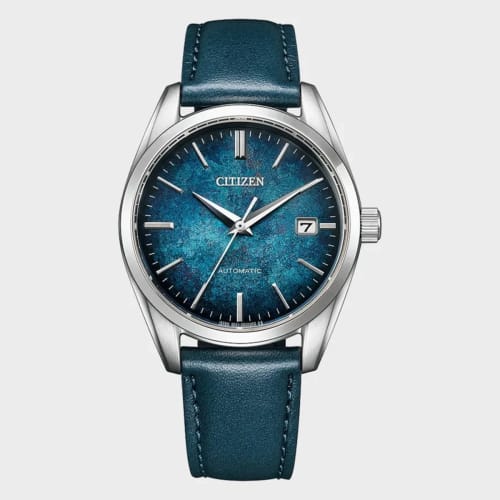 Citizen Collection Silver Leaf Lacquer Dial Blue Men's Automatic Watch NB1060-12L | Authentic Citizen Watch BD Citizen Collection Silver Leaf Lacquer Dial Blue Men's Automatic Watch NB1060-12L - 100% Original Citizen Watch in Bangladesh - Watch 24 BD