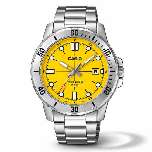Casio Enticer Men's Yellow Dial Watch MTP-VD01D-9EV | Authentic Casio Watch BD Casio Enticer Men's Yellow Dial Watch MTP-VD01D-9EV - 100% Original Casio Watch in Bangladesh - Watch 24 BD