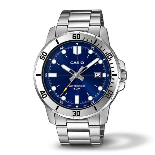 Casio Enticer Blue Dial Men's Watch MTP-VD01D-2EV | Authentic Casio Watch BD Casio Enticer Blue Dial Men's Watch MTP-VD01D-2EV - 100% Original Casio Watch in Bangladesh - Watch 24 BD
