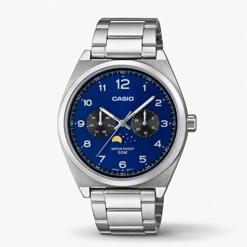 Casio Moon Phase Blue Dial Watch MTP-M300D-2AV | Authentic Casio Watch BD Casio Moon Phase Blue Dial Watch MTP-M300D-2AV - 100% Original Casio Watch in Bangladesh - Watch 24 BD