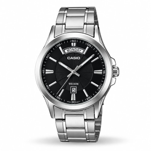 Casio Enticer Black Dial Watch MTP-1381D-1AVDF | Authentic Casio Watch BD Casio Enticer Black Dial Watch MTP-1381D-1AVDF - 100% Original Casio Watch in Bangladesh - Watch 24 BD