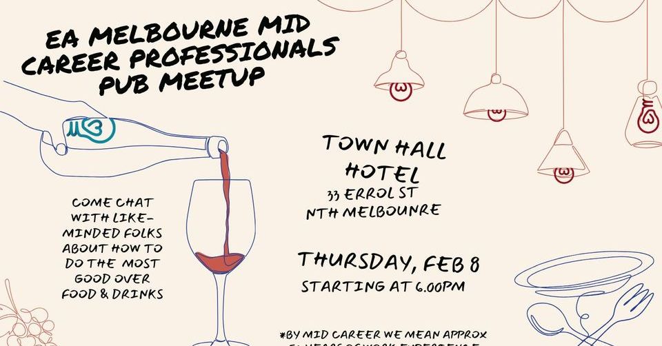 EA mid career professionals pub meetup February EA Forum