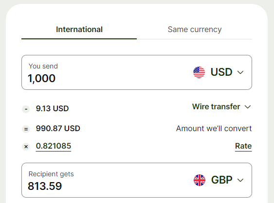 A screenshot of a currency account

Description automatically generated