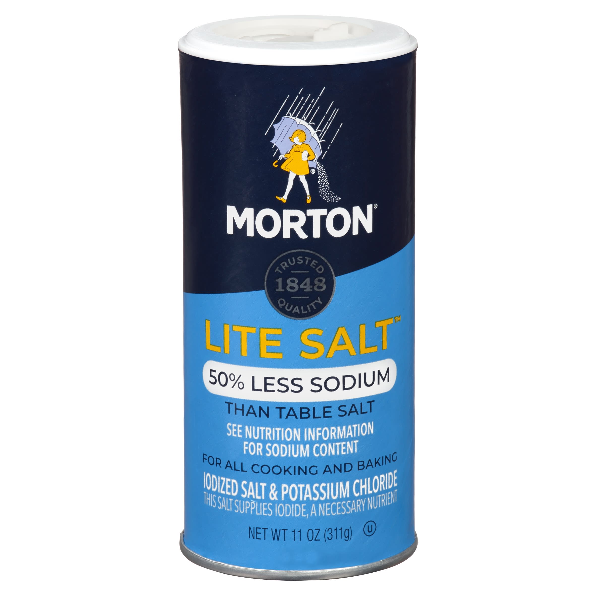 Morton Lite Salt, 11 oz - Walmart.com - Walmart.com