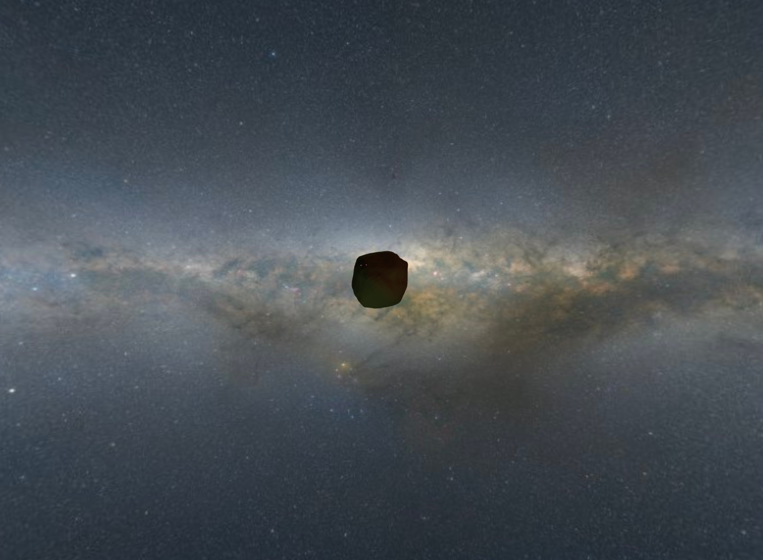 The image above is from an animation inspired by (inter alia) the opening of Vernor Vinge's "A Fire Upon the Deep": an ASI [estivating](https://arxiv.org/abs/1705.03394) in an diamond archive is served by maintenance droids who come upon some ancient constitution for AI written by the biologicals. The star field is by [Axel Mellinger](https://arxiv.org/abs/0908.4360).