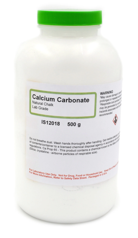 NATURAL CHALK CALCIUM CARBONATE, 500G, LABORATORY GRADE