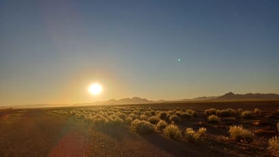 Svítání nad Sesriem