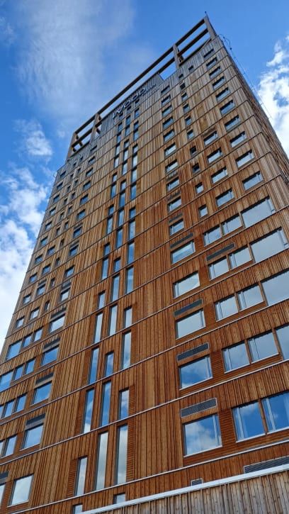 Druhá nejvyšší dřevěná stavba v Norsku