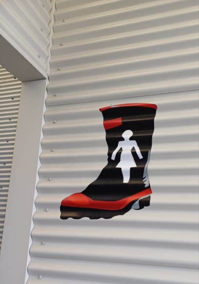 Označení WC v gumákově