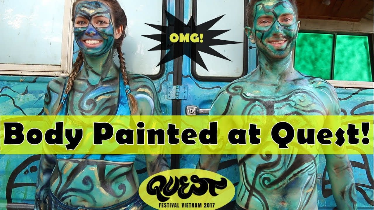 Body Painted at a Vietnamese Music Festival! (Quest Festival)