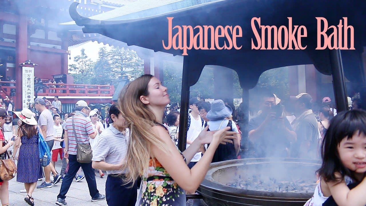 Japanese Smoke Bath at the Sensoji Temple