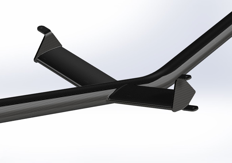 Recumbent bicycle carbon fibre composite chassis detail
