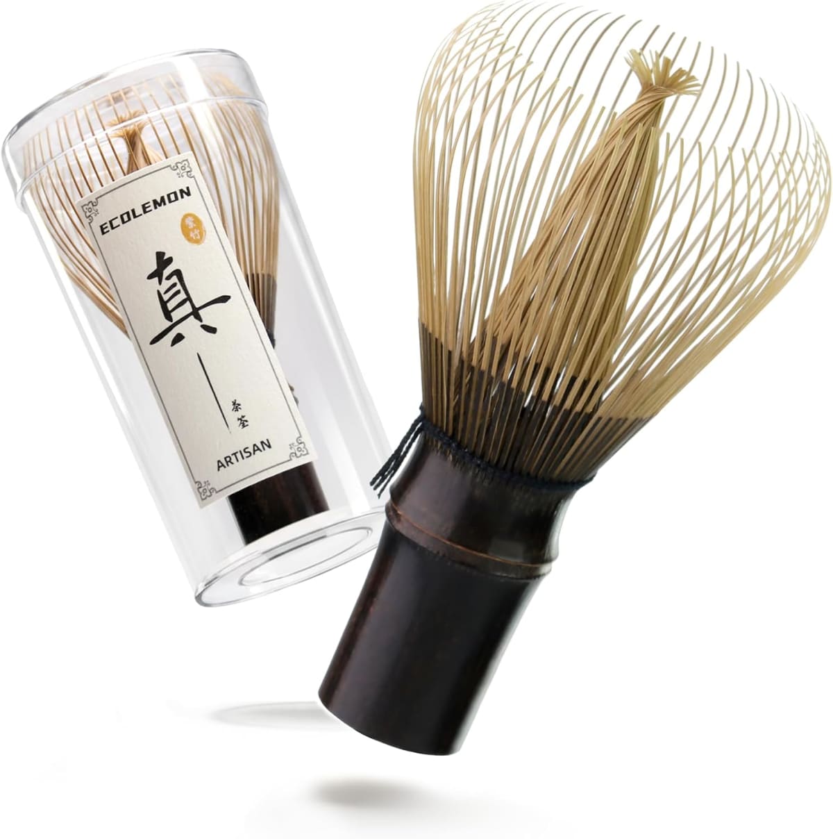 Handcrafted kurotake shin chasen matcha whisk