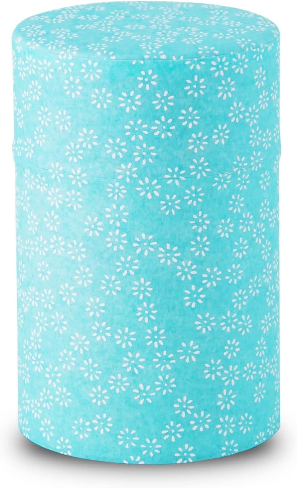 NOREN Japanese tea canister wrapped in Yuzen washi paper