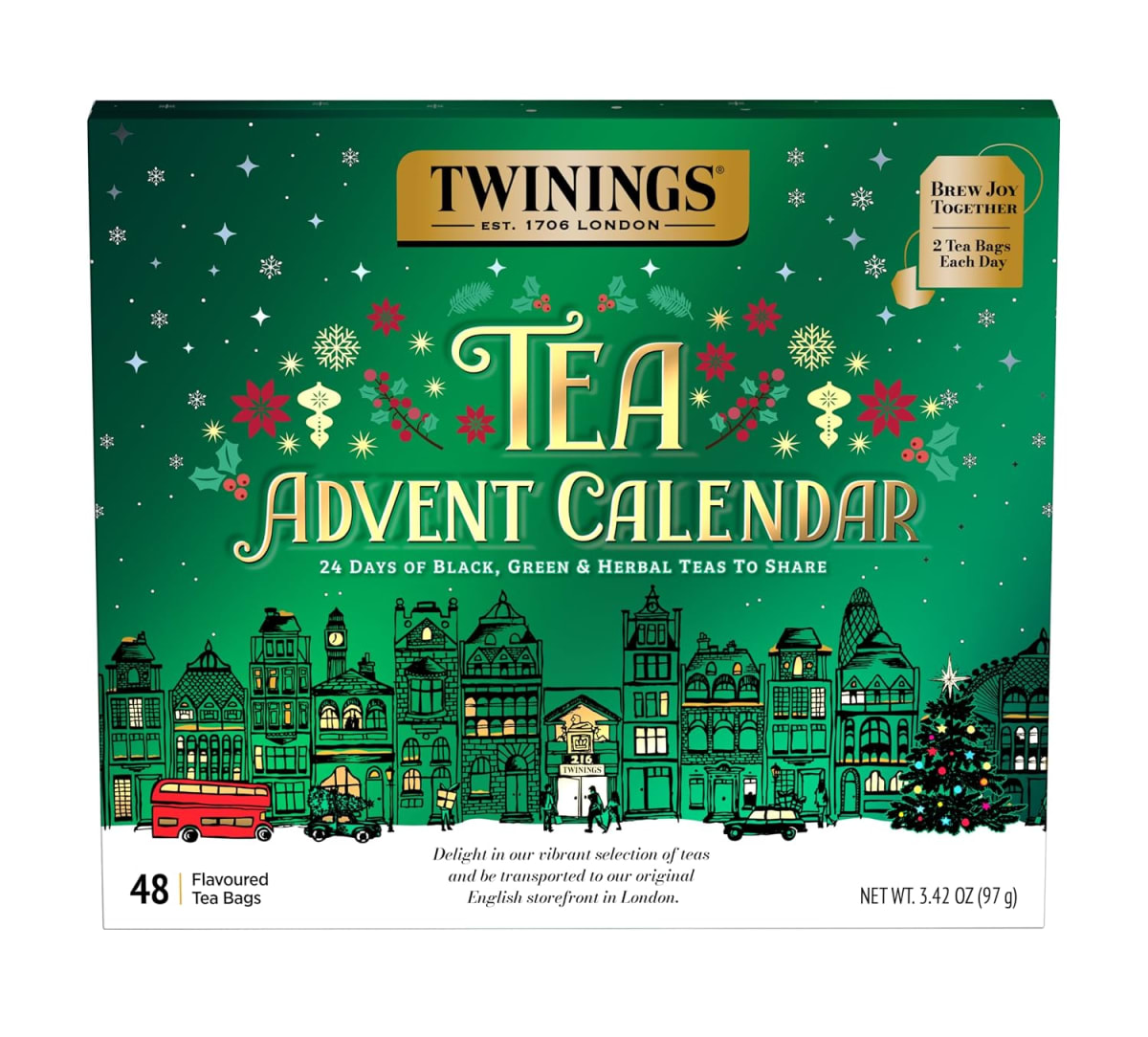 Twinings tea advent calendar, a holiday gift for tea lovers