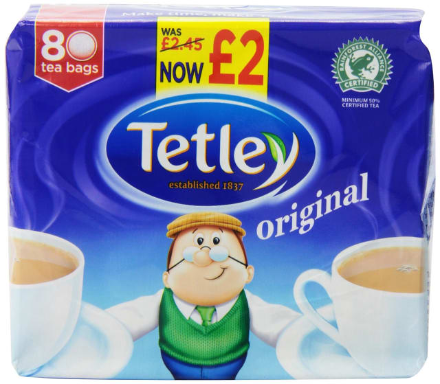 Tetley Original tea bags, 80 count box