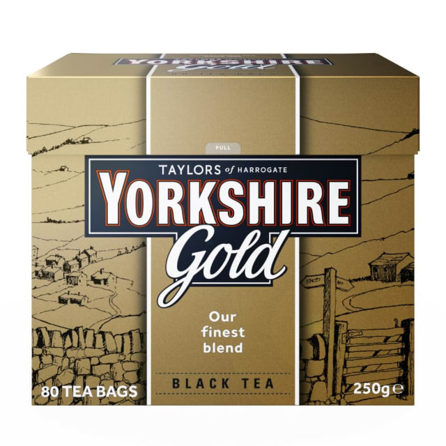 Yorkshire Tea Gold black tea bags, 80 count box