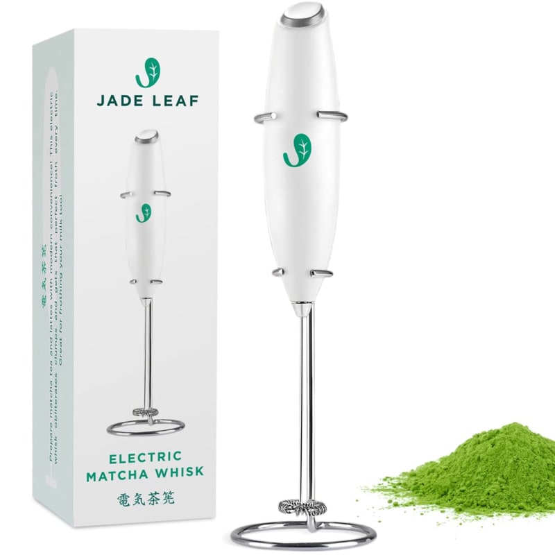 Jade Leaf electric matcha whisk with stand