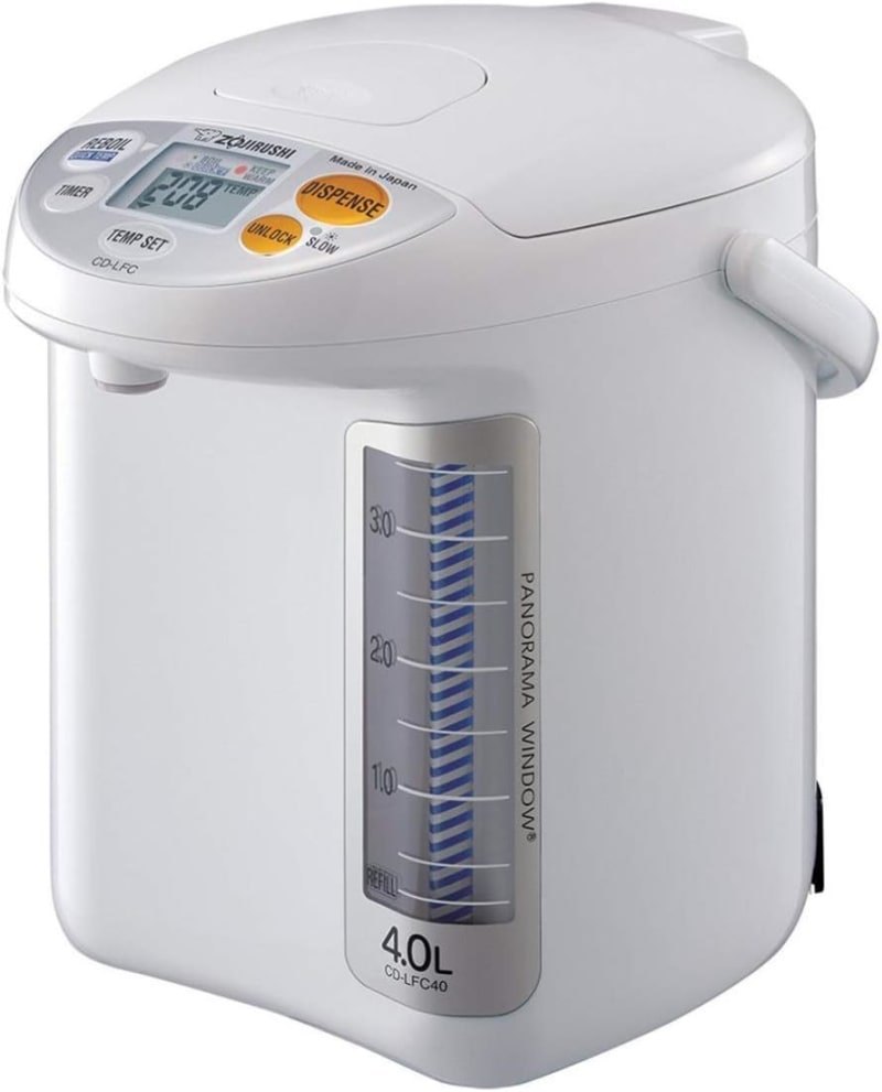 Zojirushi water boiler for a cafe tea bar