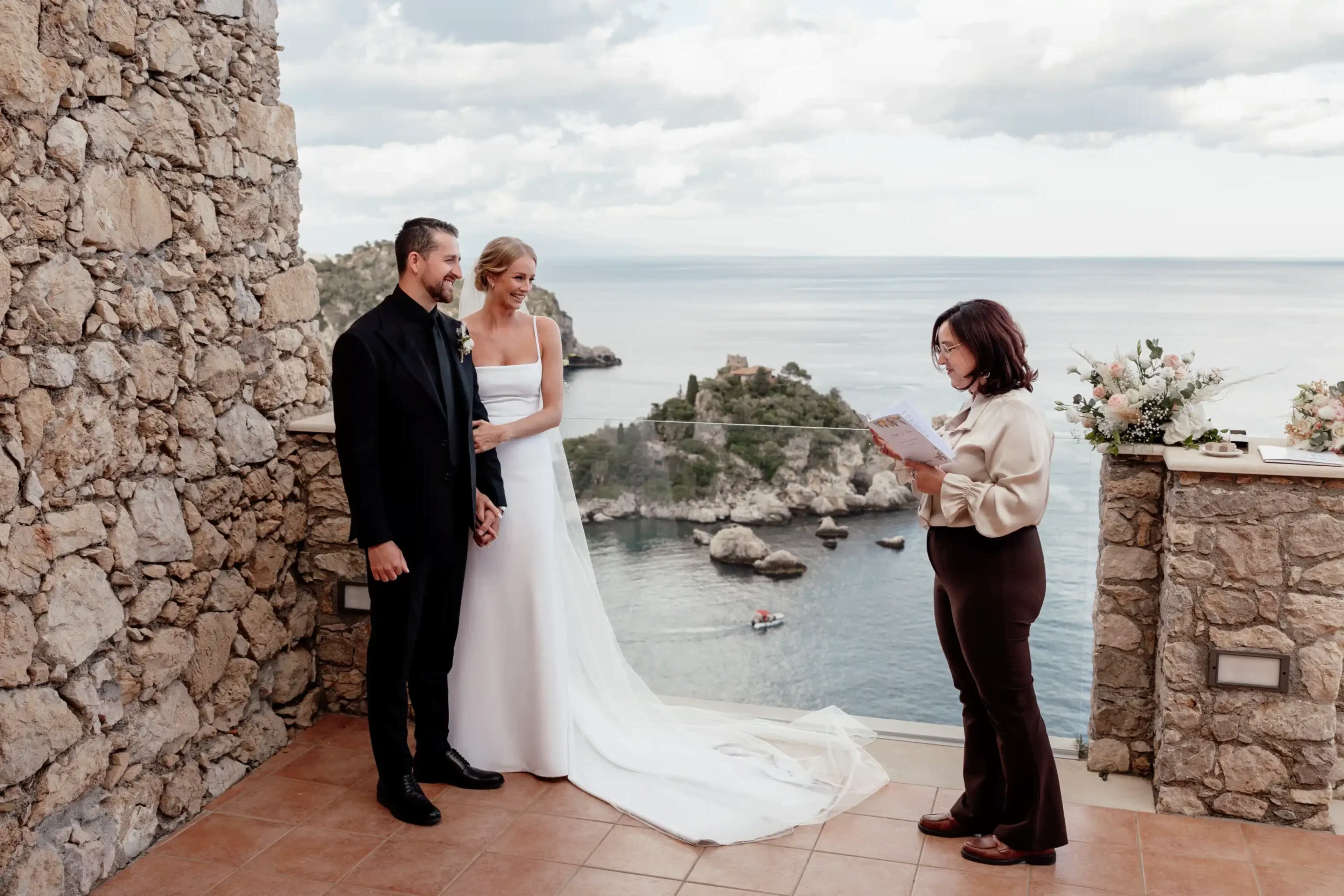 Elopement e cerimonia simbolica a Villa Sparviero, Taormina
