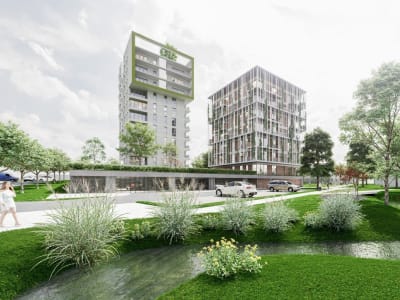 DN-9-1: Nova soseska na Lavi (avtor vizualizacije: Gril Kikelj arhitekti)