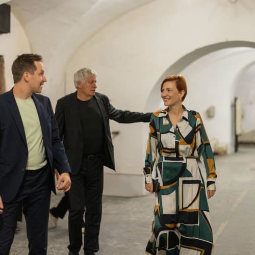 dr. Asta Vrečko, Matija Kovač in Stane Rozman