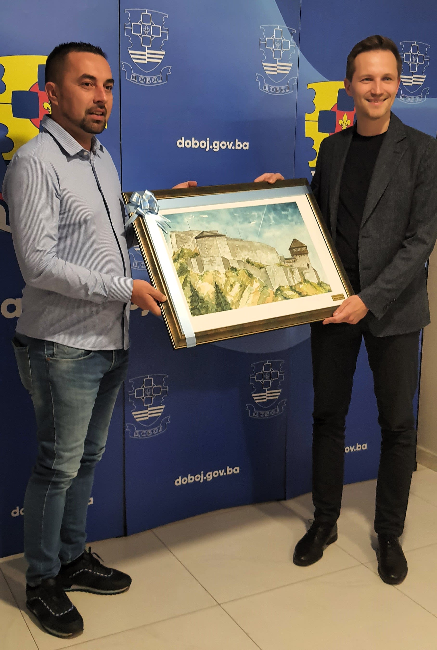 Borisom Jerinićem (Doboj) in Matija Kovač na obisku v pobratenem mestu Doboj